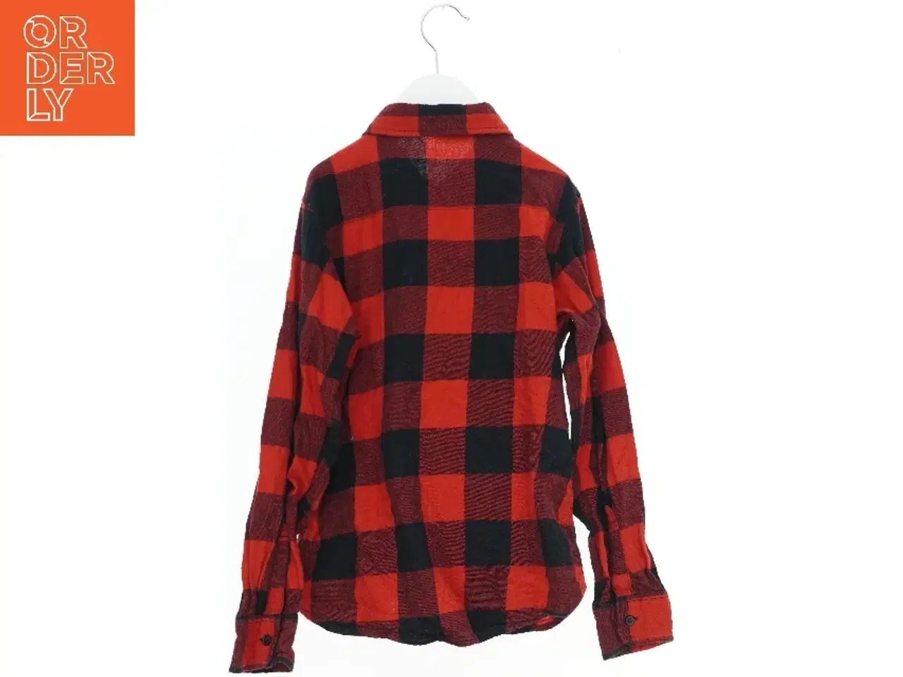 Billede 2 - Rød og sort skovmandskjorte med tern fra H&M (str. 134)