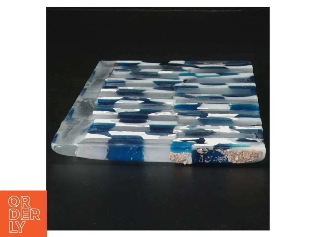 Billede 2 - Glasplade med mønster (str. 19x12 cm)