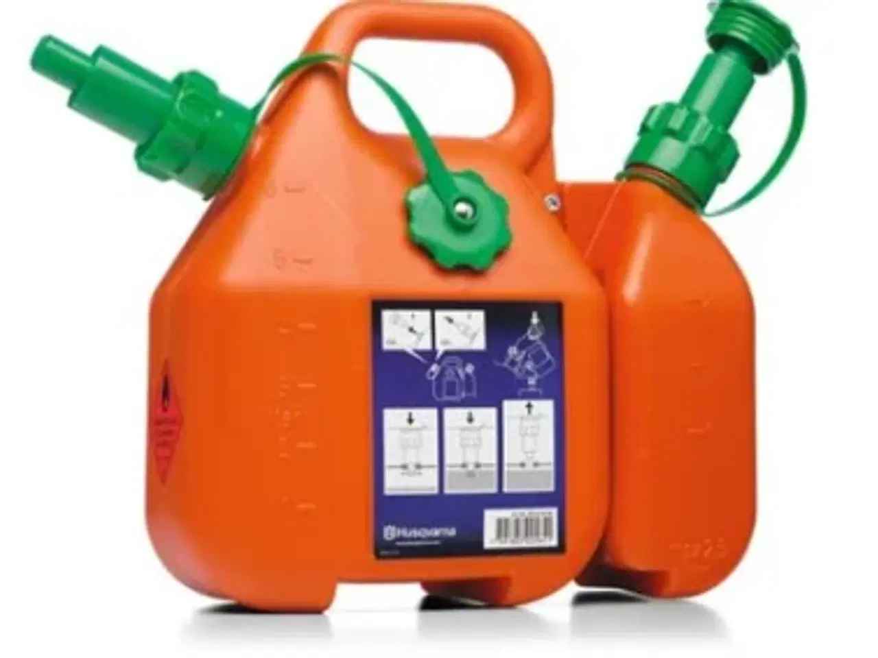 Billede 1 - Brugt Benzin dunk og olie med selvluk