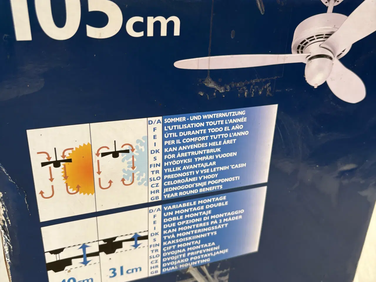 Billede 3 - Star-fan loftventilator m. lys – 105 cm