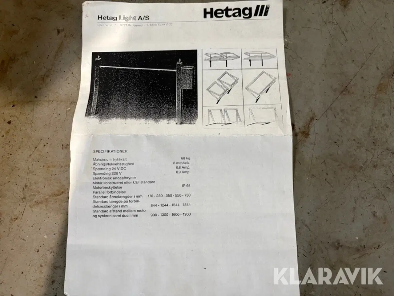 Billede 6 - Elektrisk ovenlys opluk Hetag Light Aprimatic 3 styk