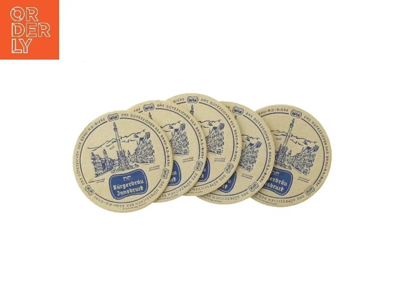 Billede 1 - Vintage ølbrikker fra Burgerbrau Jnnsbrurk (str. Ø. 12 cm)