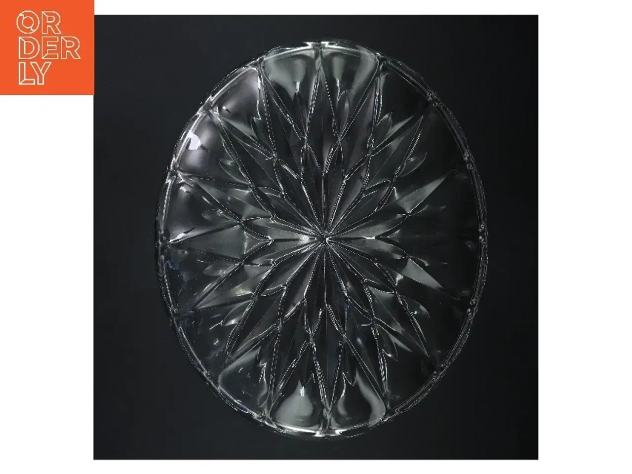 Billede 2 - Dekorativt glasfad (str. Ø 30,5 cm)