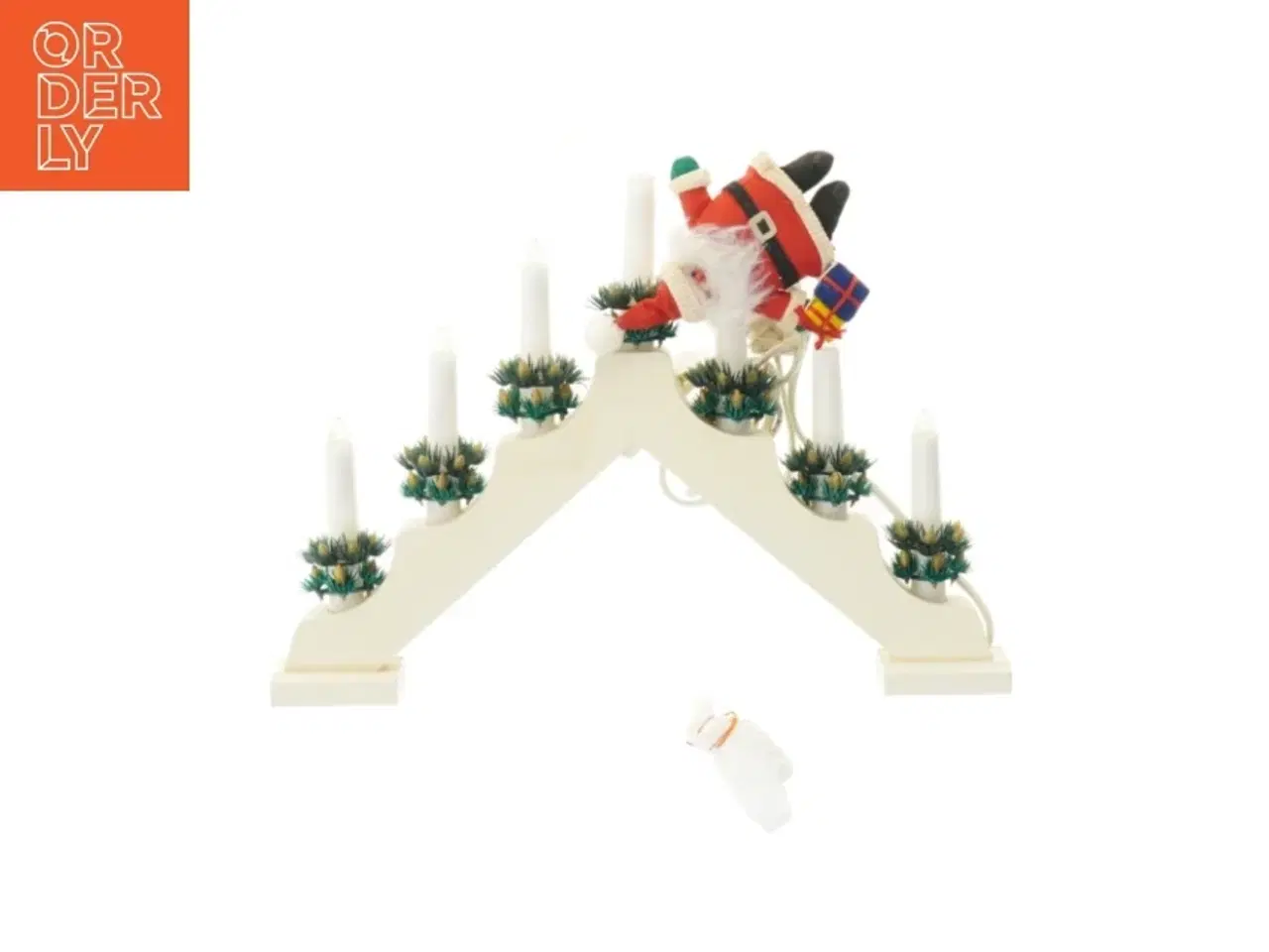 Billede 2 - Elektrisk lysestage med 7 LED-lys (str. 41x30 cm)