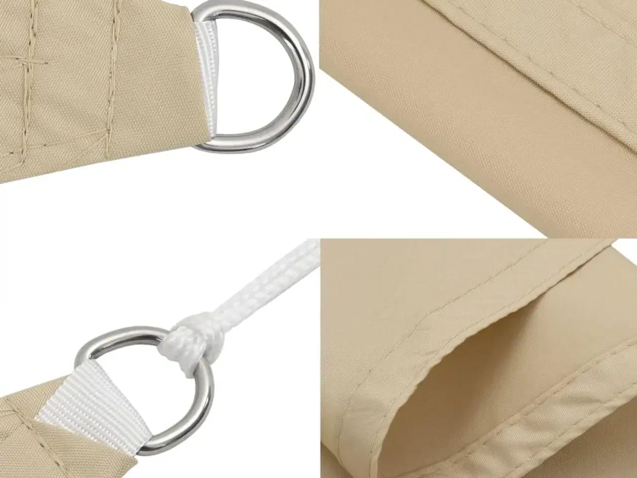 Billede 8 - Solsejl 4x4x5,8 m oxfordstof trekantet beige