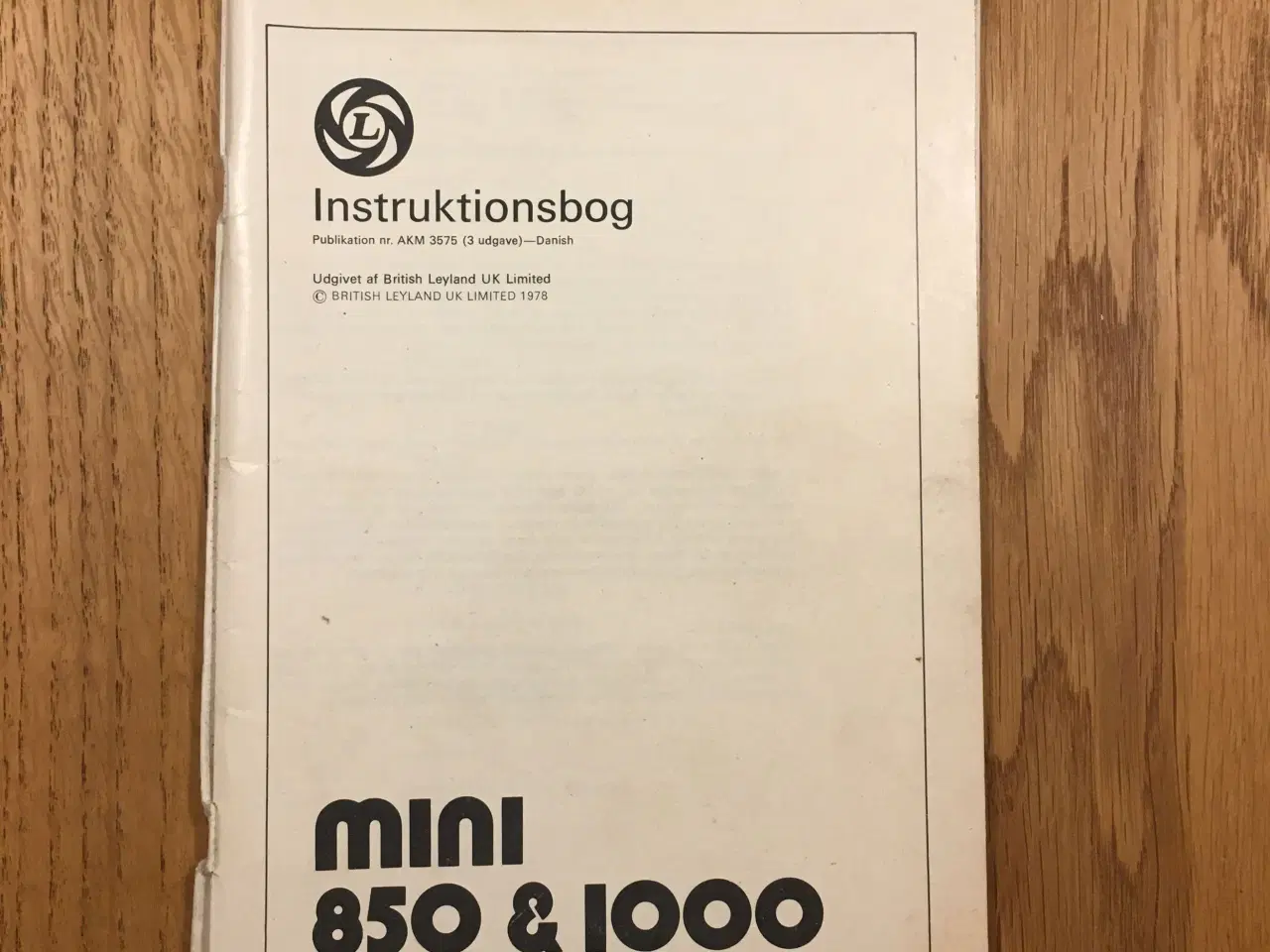 Billede 1 - MINI 850 og 1000  Instruktionsbog