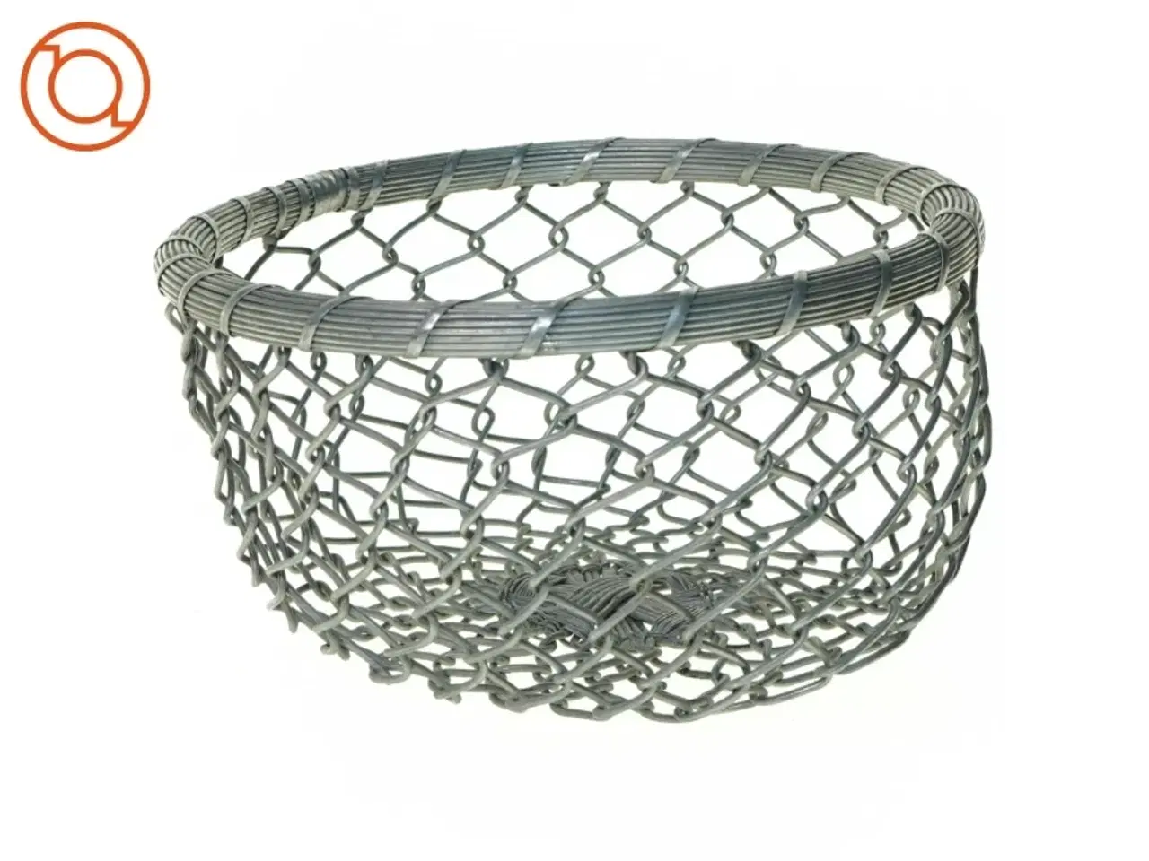 Billede 1 - Fil de fer Metal Flet Kurv (str. 20 x 10 cm)