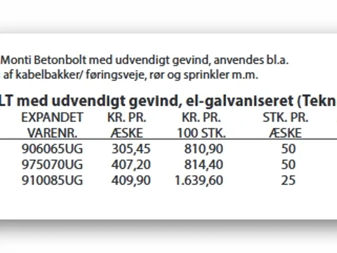 Billede 5 - Multi-Monti betonbolte m. udvendig gevind 7,5 x 70