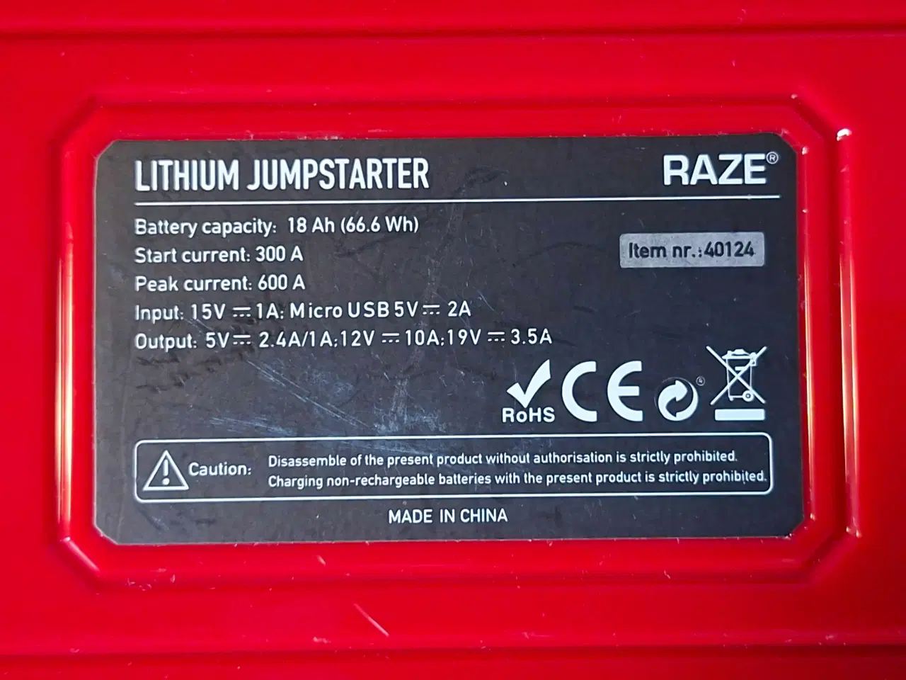Billede 2 - RAZE Jumpstarter / powerbank 