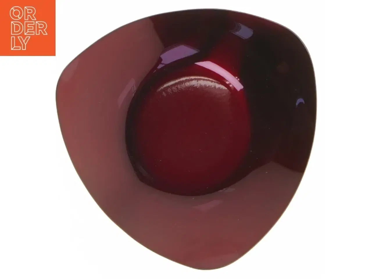 Billede 1 - Rød skål (str. 12,5x12,5 cm)