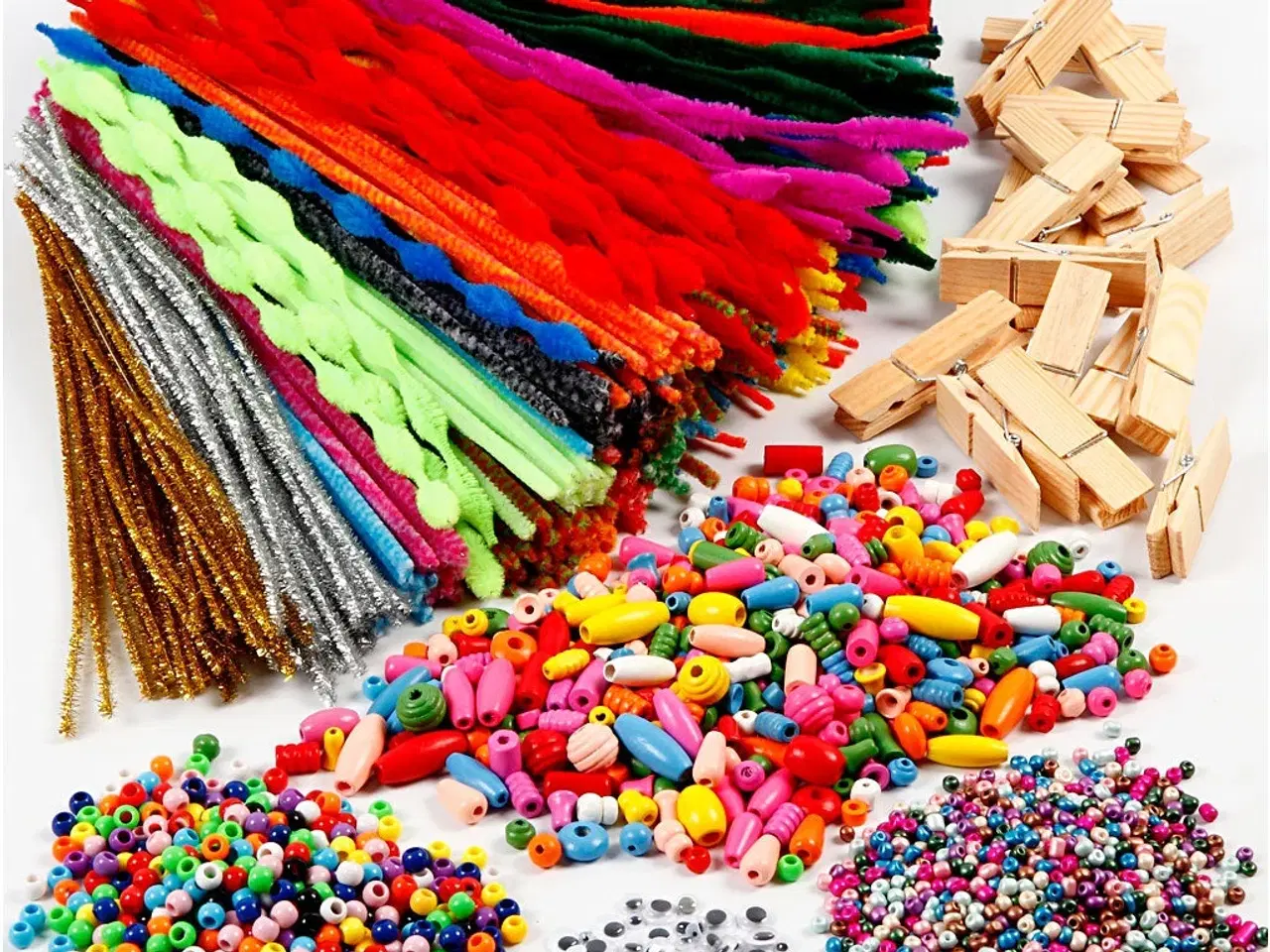 Billede 1 - Kreativt sæt med klemmer og chenille til 20 børn