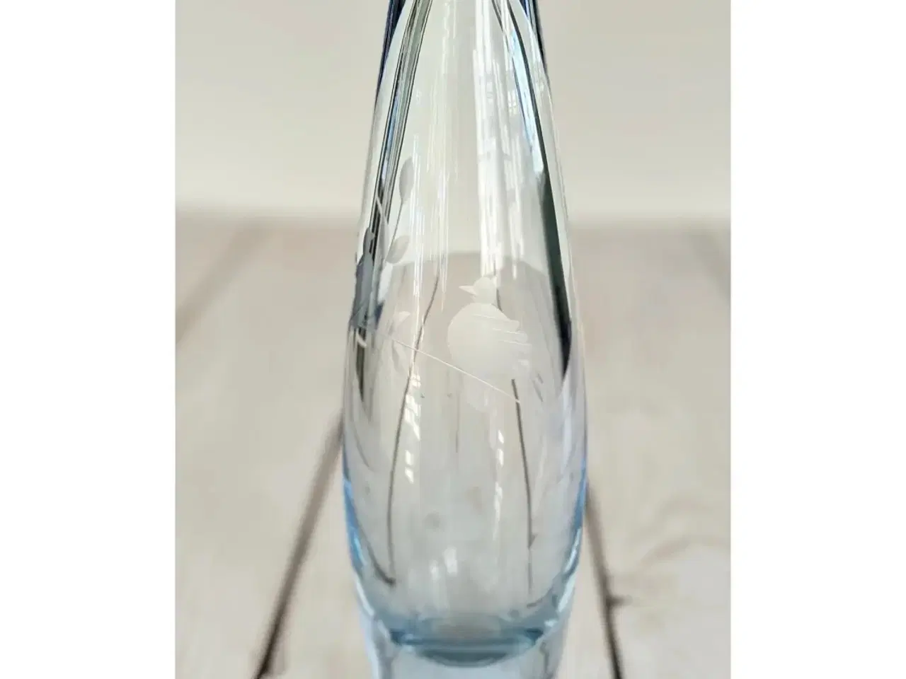 Billede 4 - Vintage glas vase med fugle
