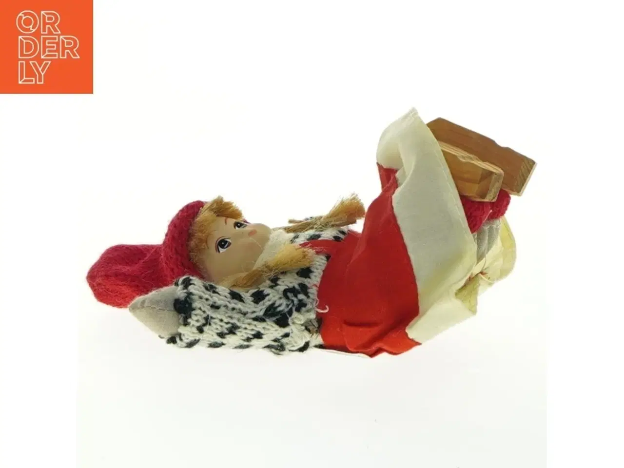 Billede 3 - Nisse med strikket tøj (str. 14x7 cm)
