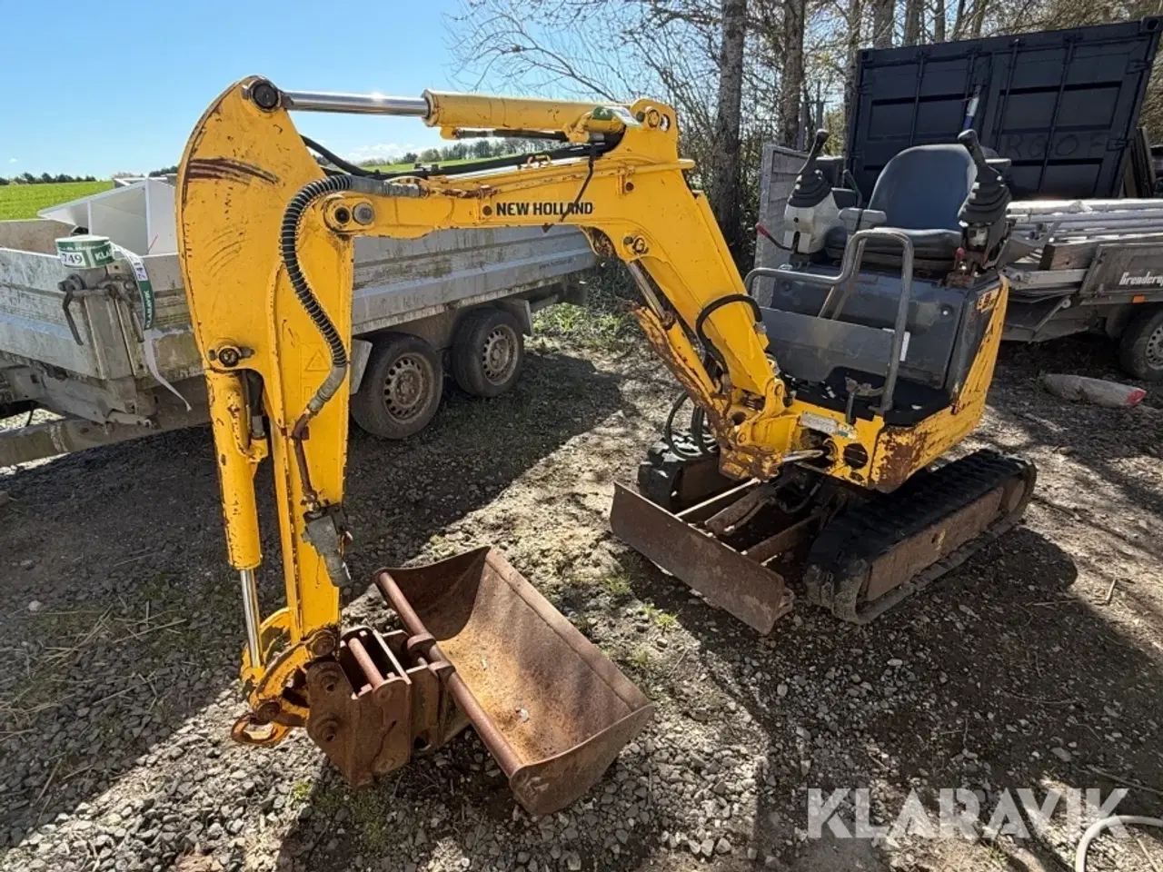 Billede 1 - Minigraver New Holland E9SR - hydraulisk udskydelig undervogn