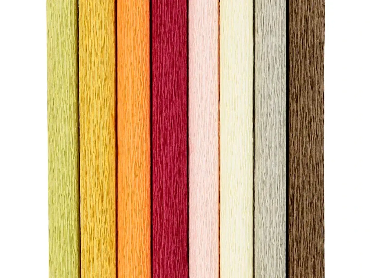 Billede 1 - Crepepapir, ark 25x60 cm, Stræk/crepe: 180%, 105 g, douche farver, 8ark/ 1 pk.