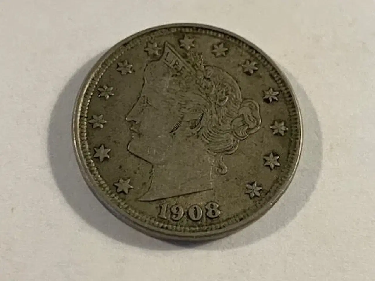 Billede 1 - Five Cent 1908 USA