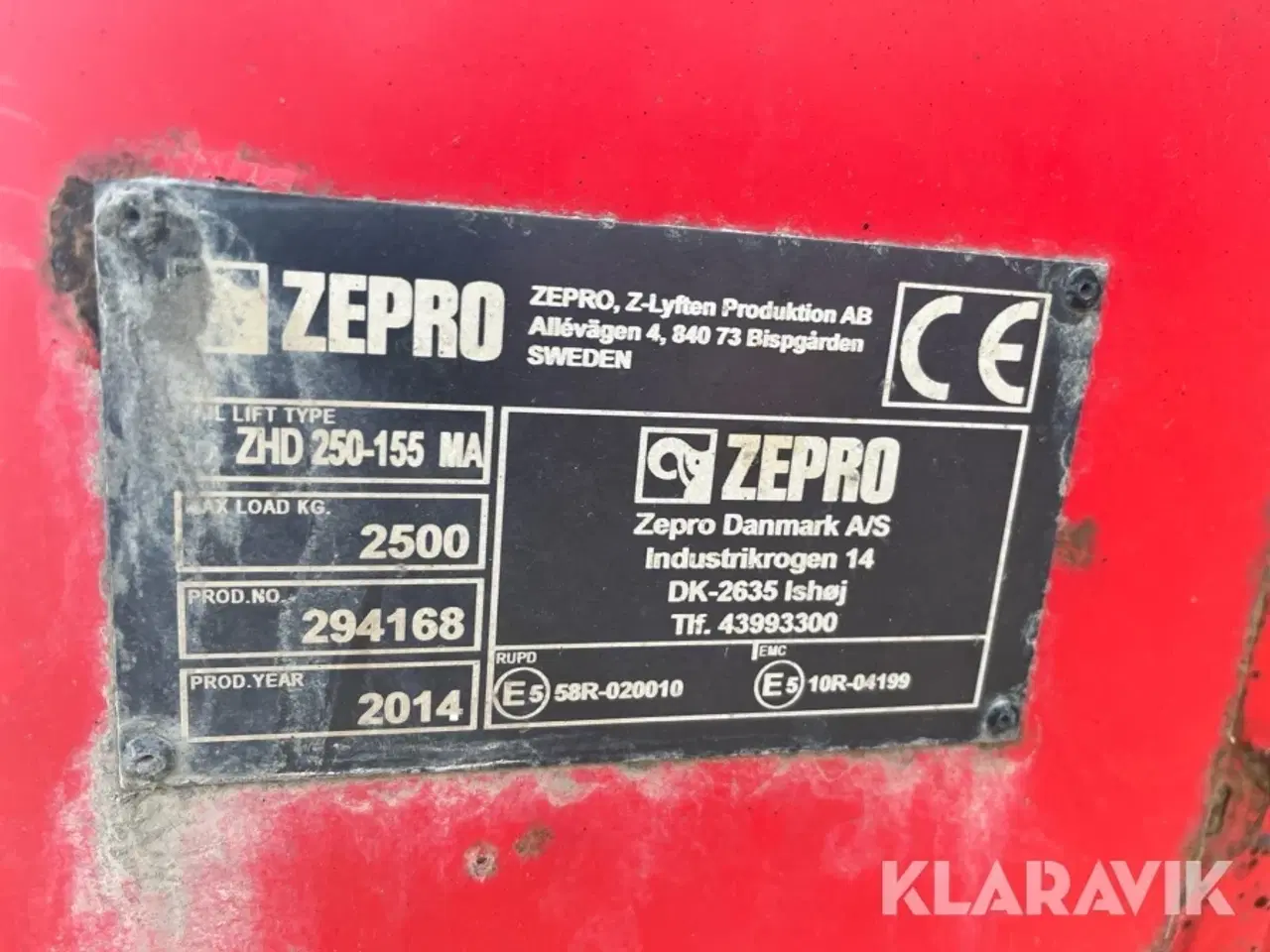 Billede 12 - Transport lifte Zepro ZHD 250-155 MA 2 styk