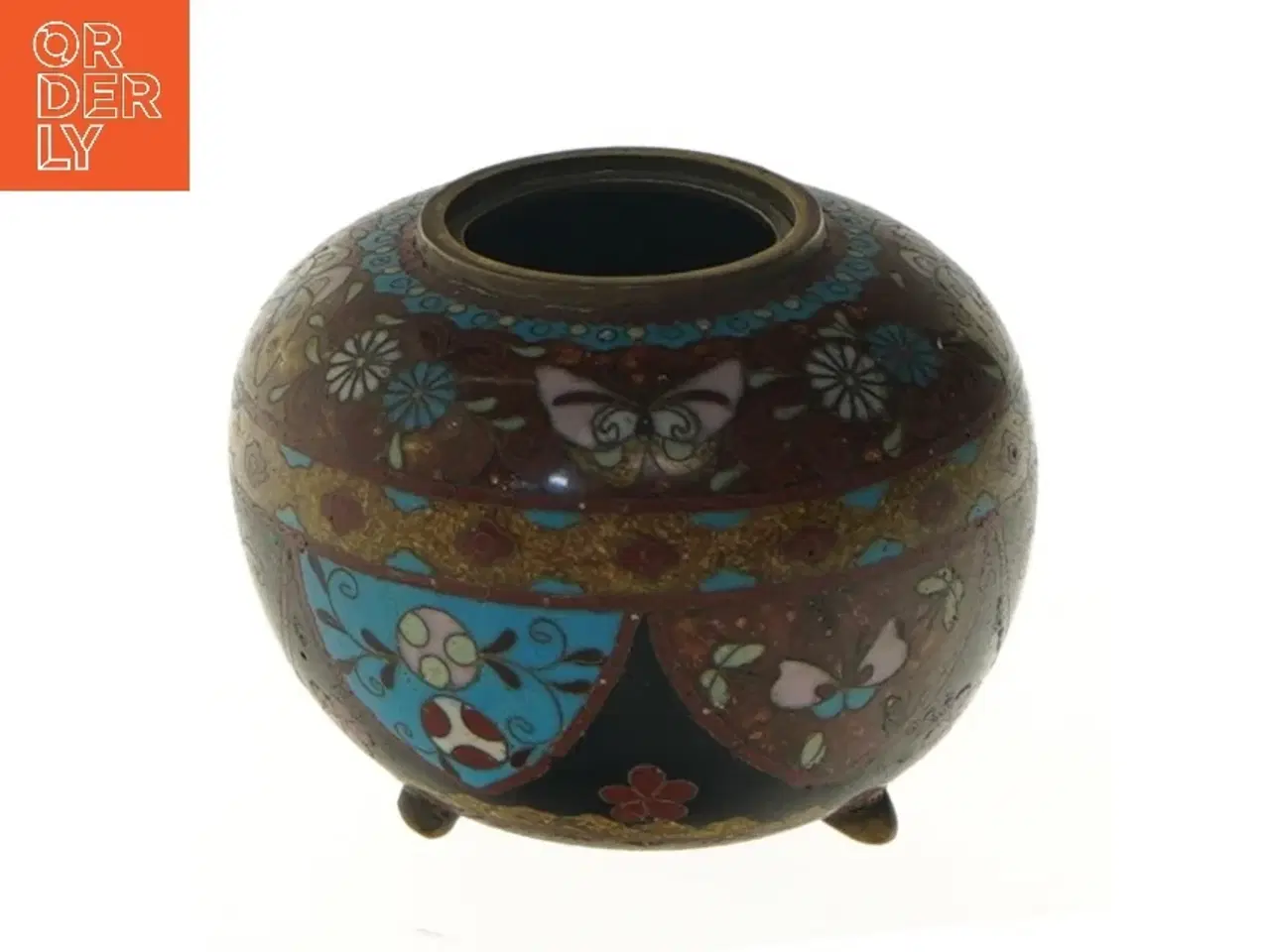 Billede 1 - Dekoreret vase (str. 9x7,5 cm)