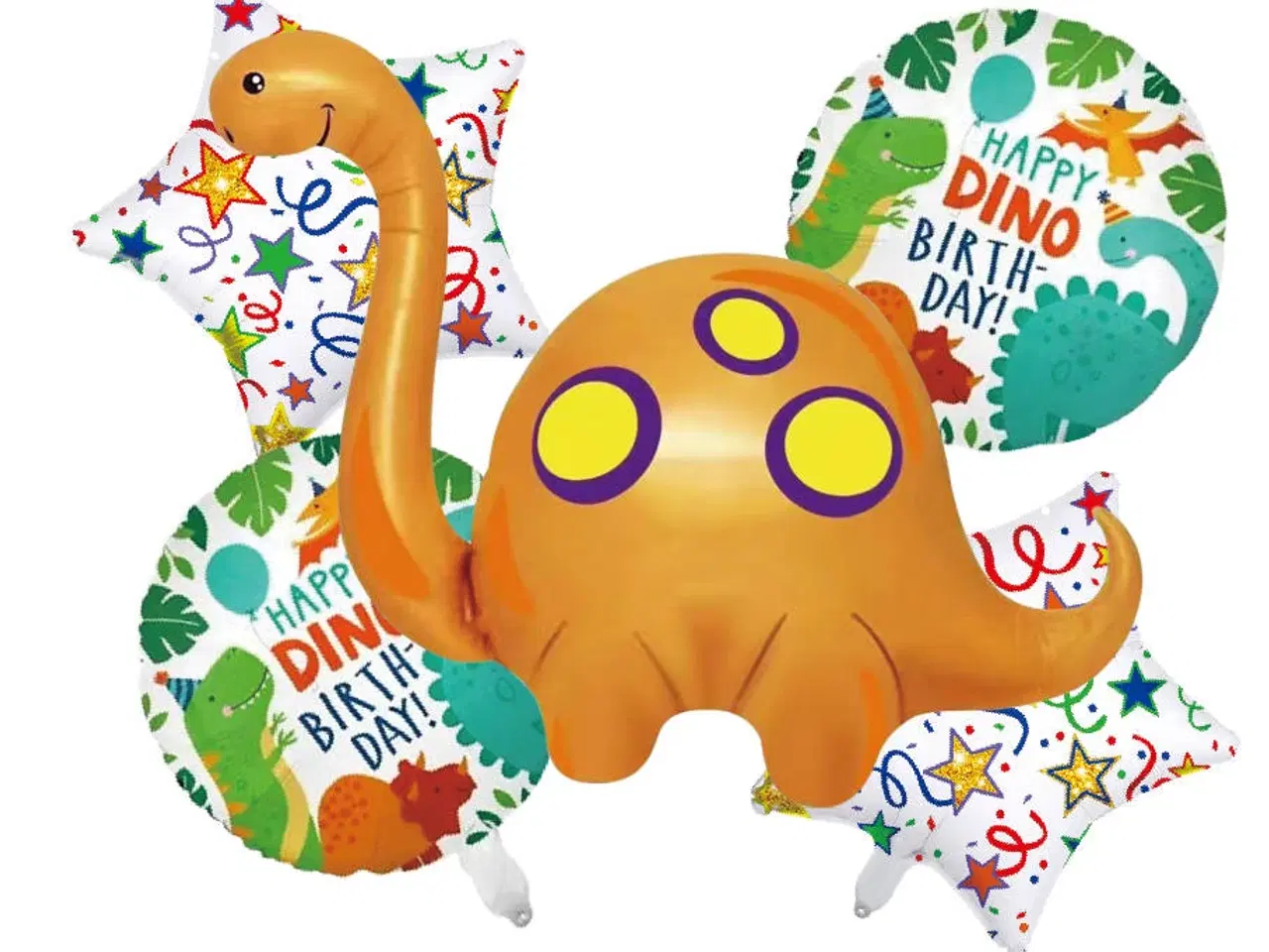 Billede 2 - Folieballoner fødselsdagssæt Dinosaur 5 dele