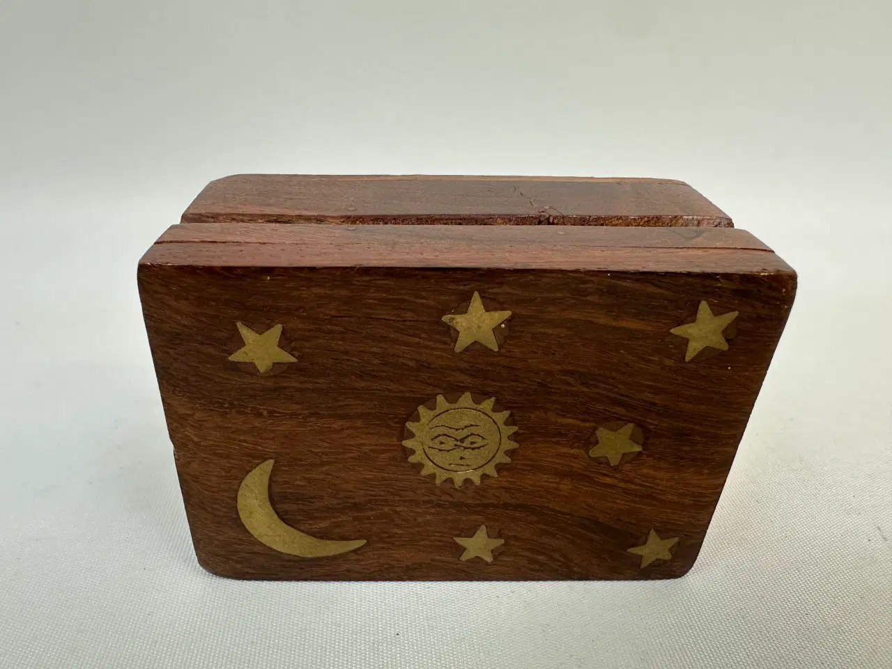 Billede 10 - Retro æske / skrin i træ m. messing 