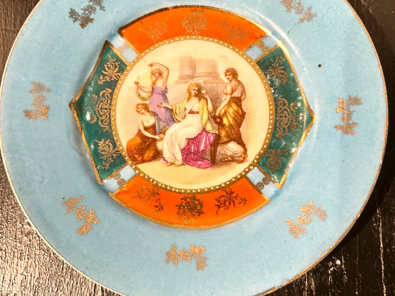 Billede 1 - Royal Vienna håndmalet porcelænstallerken