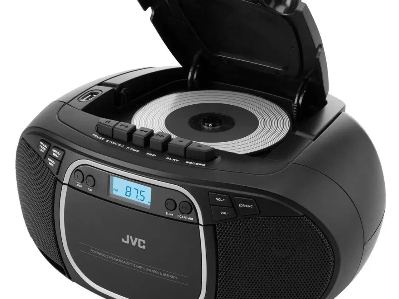 Billede 4 - Bærbar CD-radio med kassette og Bluetooth – JVC RC-E451B (sort)
