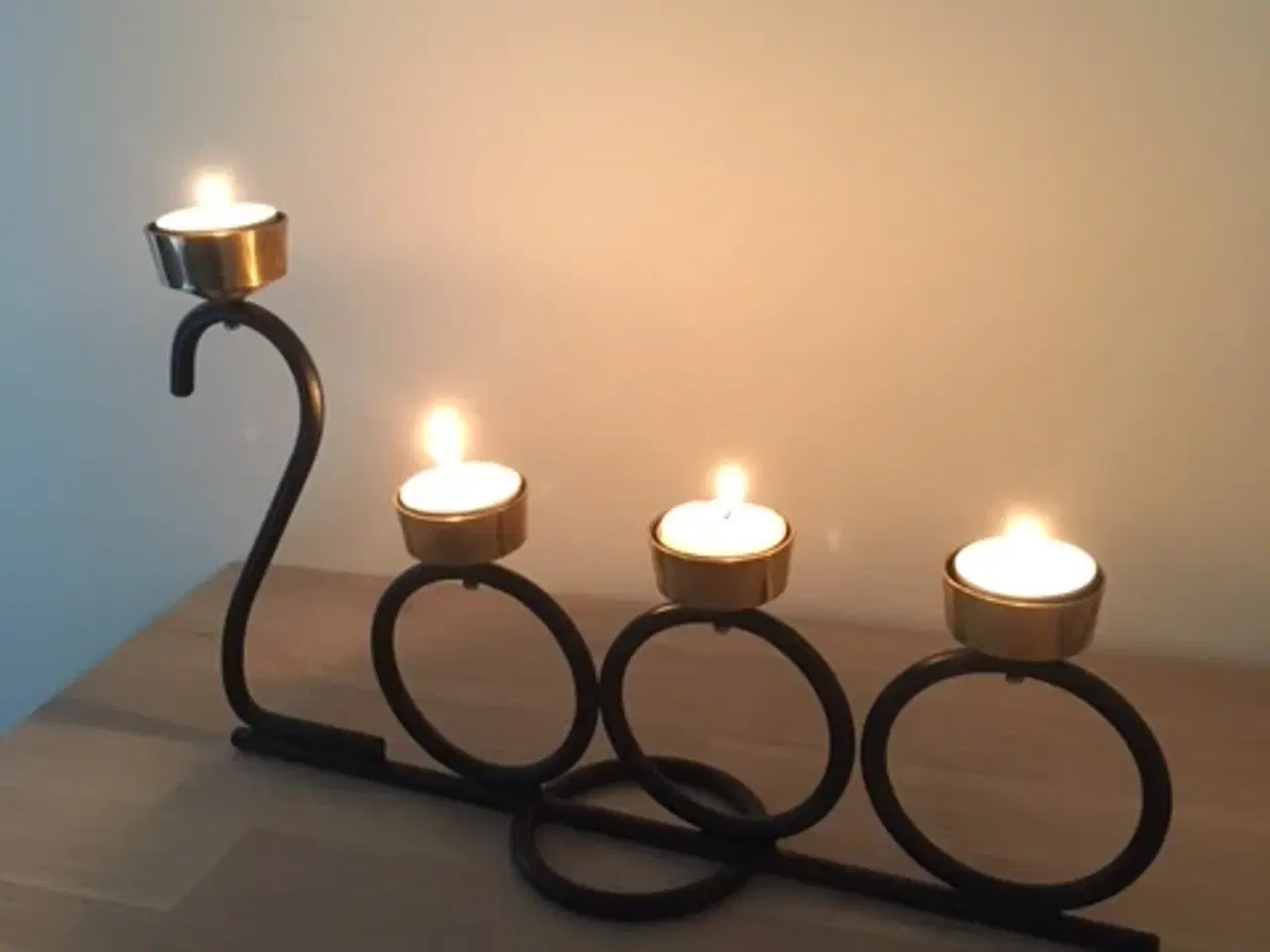 Billede 5 - Adventsstage metal og glas , Julepynt,