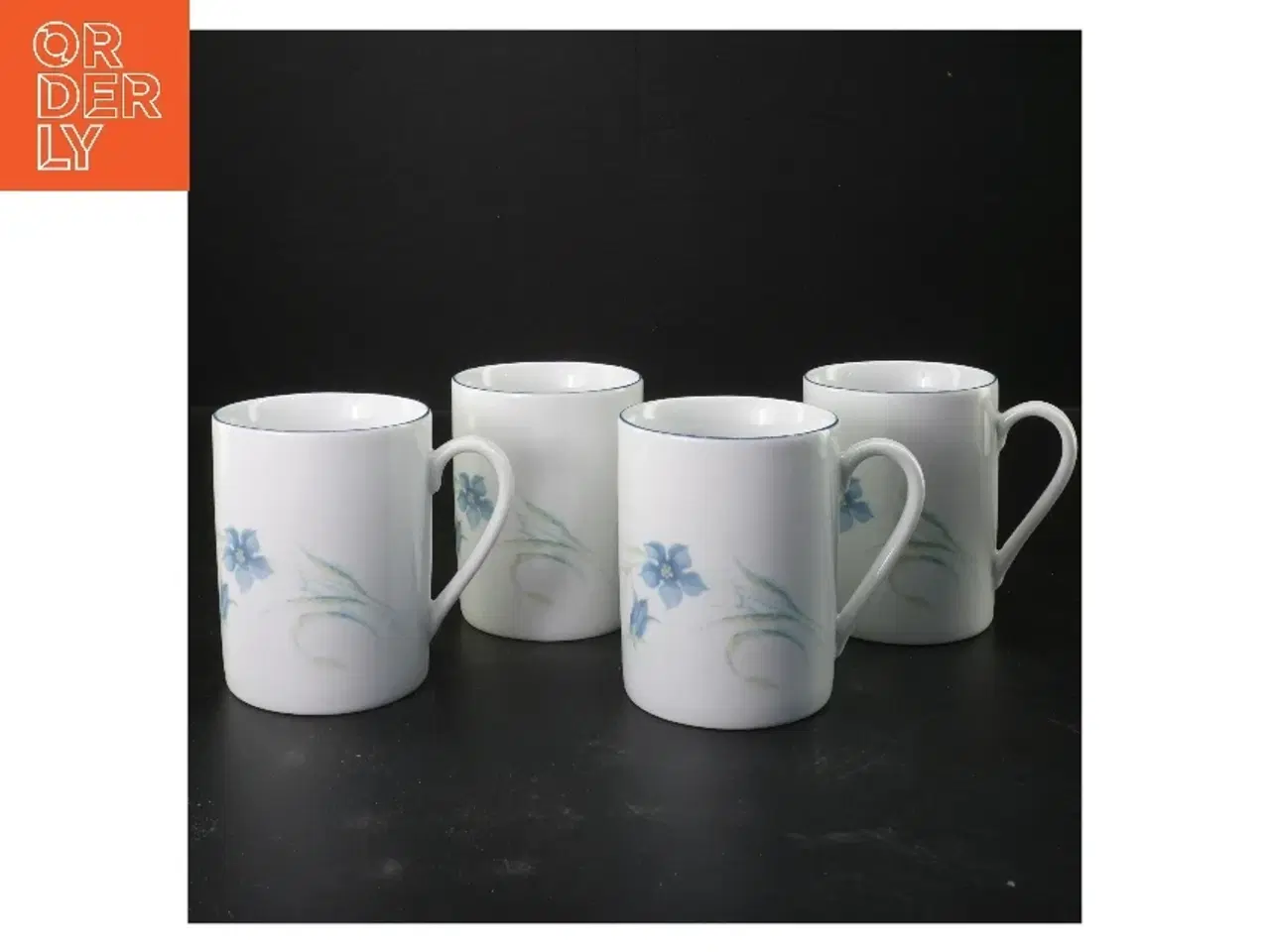 Billede 1 - Sæt med 4 kaffekrus fra Ancher Iversen (str. 4 stk Ø 7,5 cm længde 10 cm)