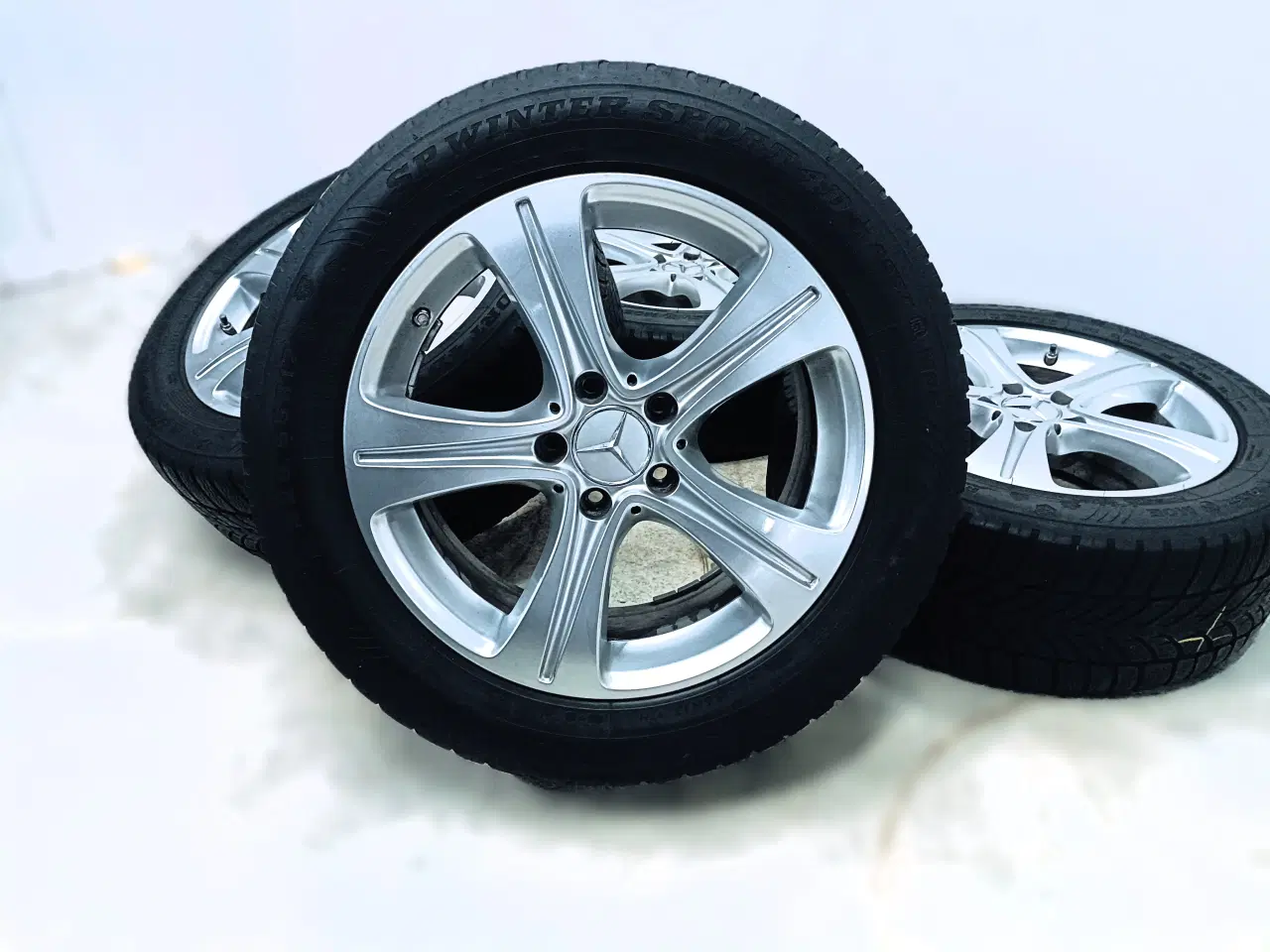 Billede 6 - 5x112 17" ET40 nav 66,6ø Mercedes vintersæt Inkl.T