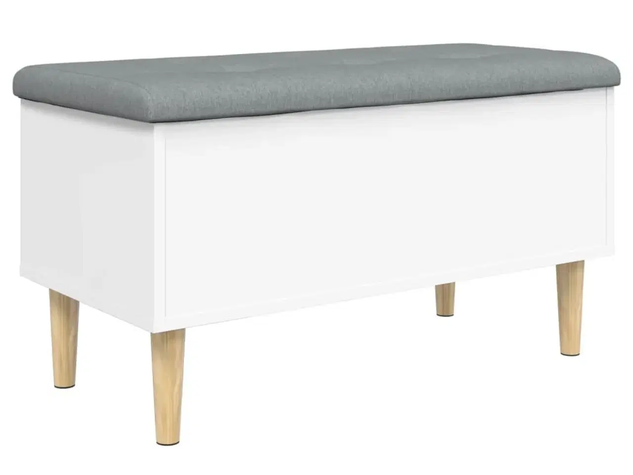 Billede 7 - Opbevaringsbænk 82x42x46 cm konstrueret træ hvid
