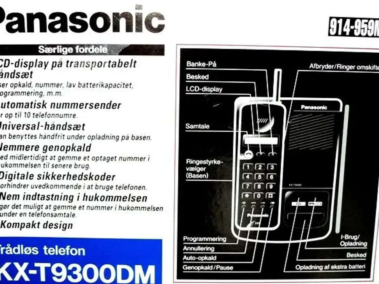 Billede 2 - Trådløs Telefon Panasonic