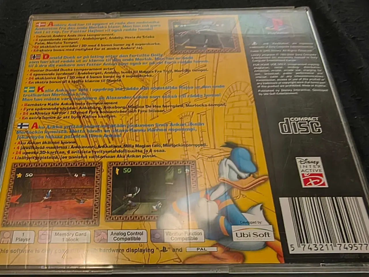Billede 2 - Donald Duck Quack Attack – Retro PS1 spil komplet