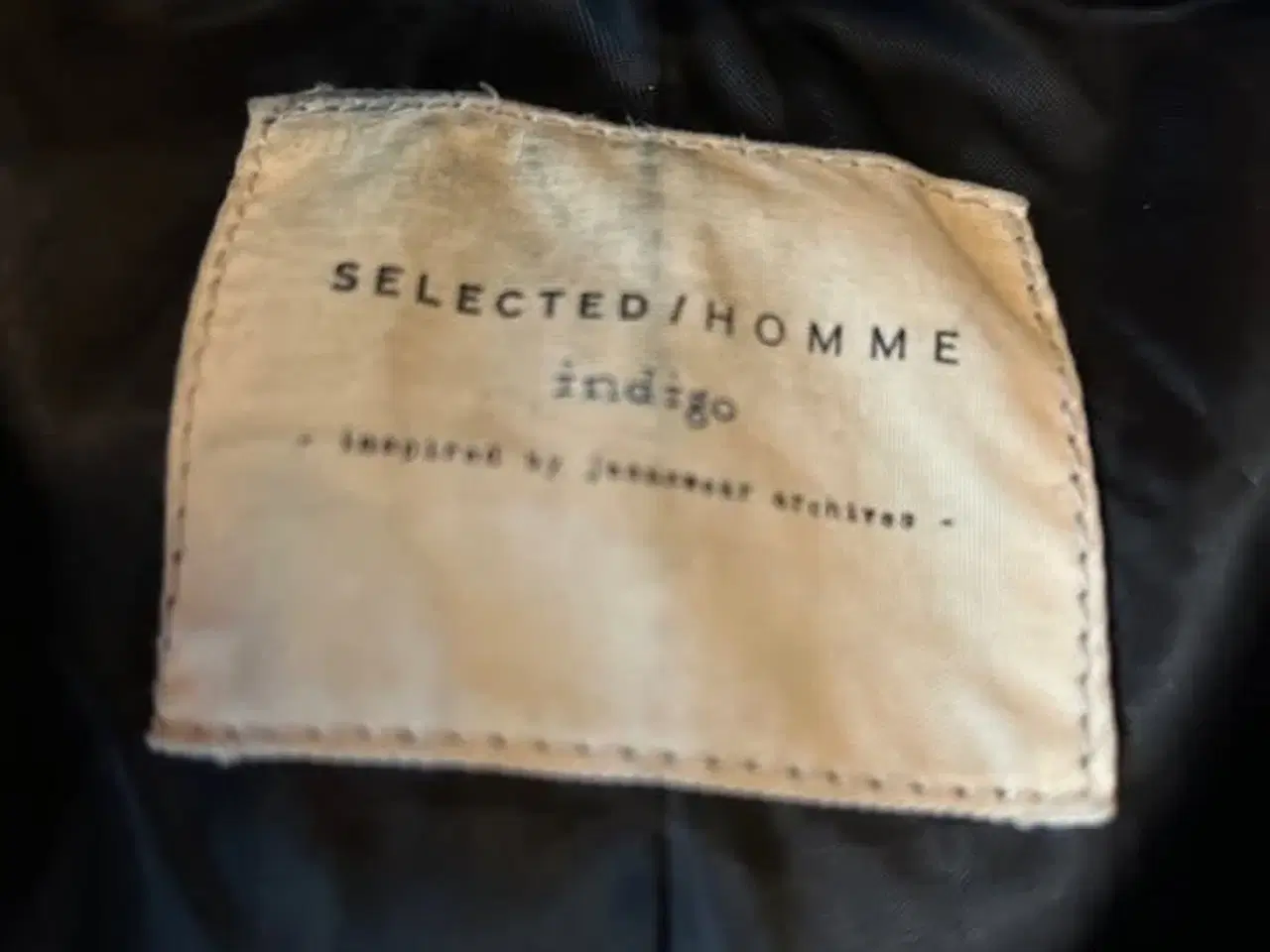 Billede 2 - Selected Indigo sort herre-læderjakke