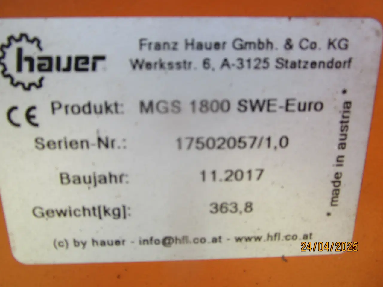 Billede 6 - Siloskovl, Hauer MGS 1800 Swe Euro