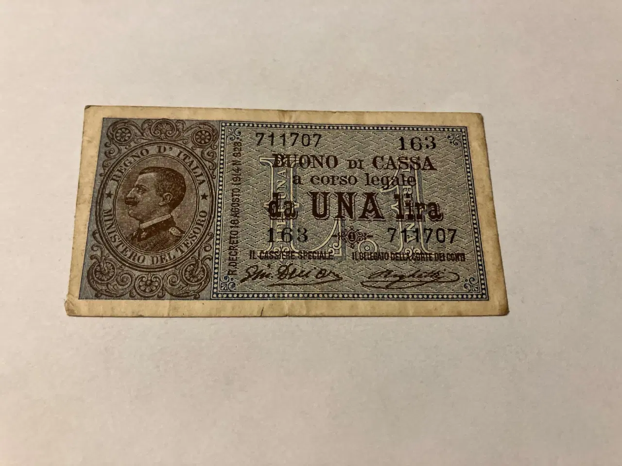 Billede 1 - 1 Lira Italy 1914