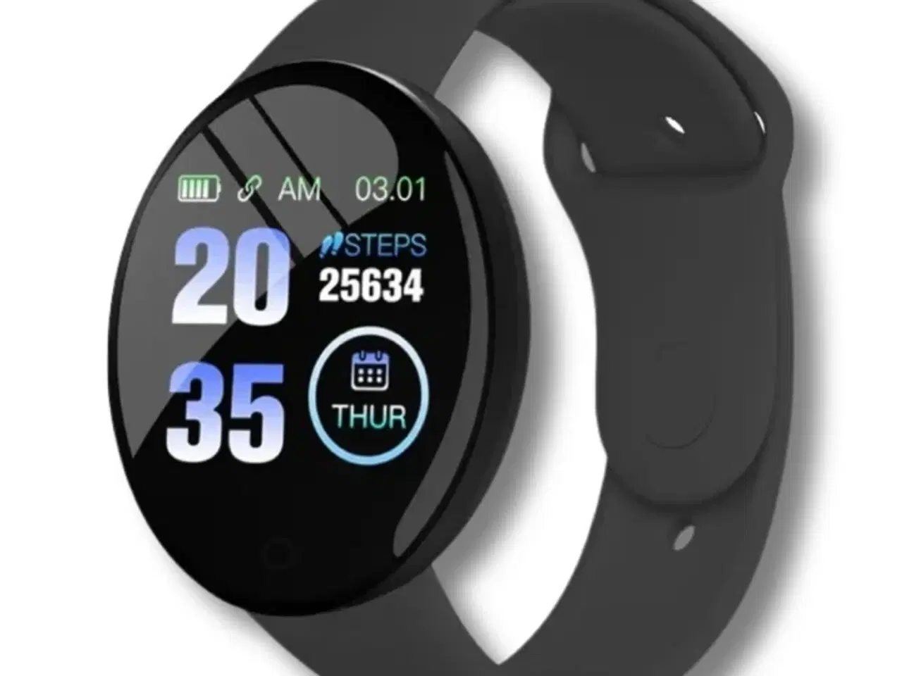 Billede 1 - 3 stk. Smartwatch Macaron, Sort