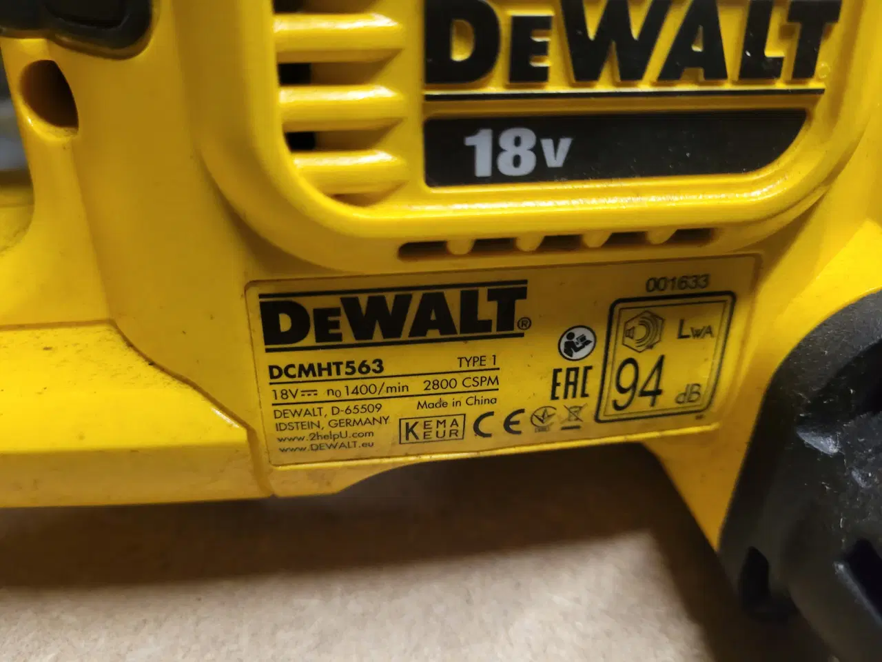 Billede 3 - Dewalt 18V hækkeklipper