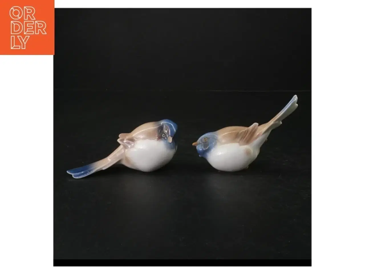 Billede 1 - Porcelænsfugle, motiv: Optimisten og pessimisten fra B&G (str. 13 cm)
