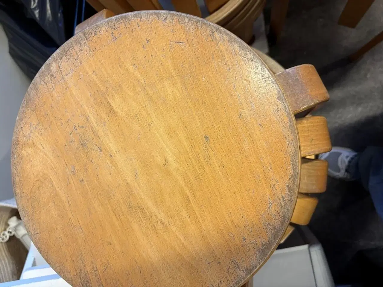 Billede 2 - 6 stk. taburetter træ sæde