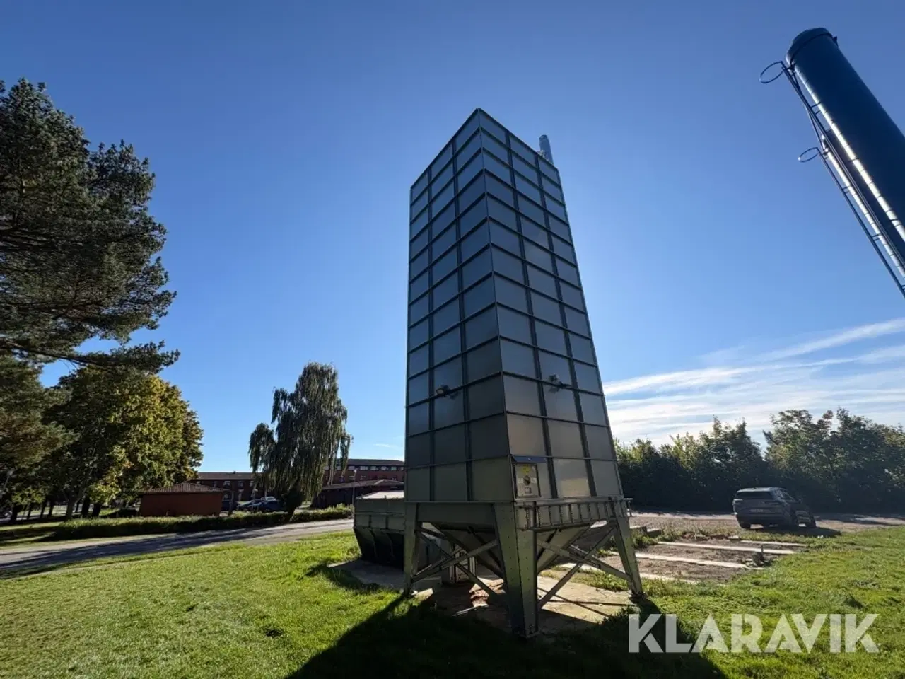 Billede 5 - Udendørssilo BM 300 galvaniseret med fyldebeholder og vægt MU-300