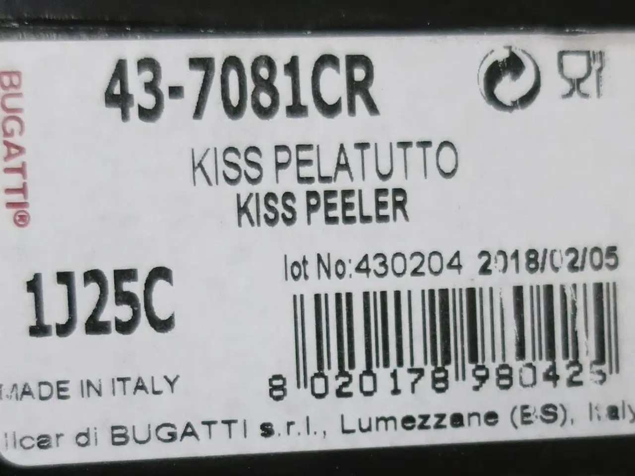Billede 2 - Grøntsagsskræller BUGATTI KISS CROM