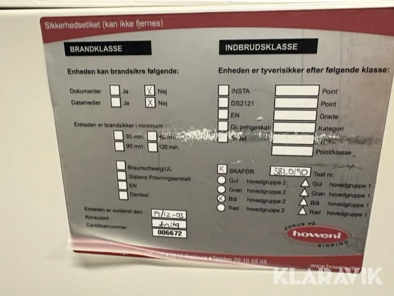 Billede 9 - Nøgleskab Håbeco howeni