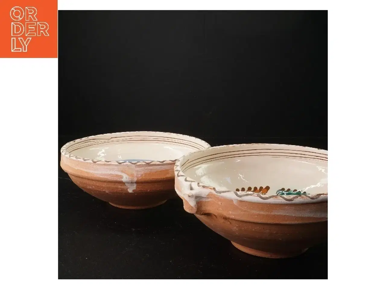 Billede 1 - Håndlavet lerskåle (str. 23 x 6 cm)