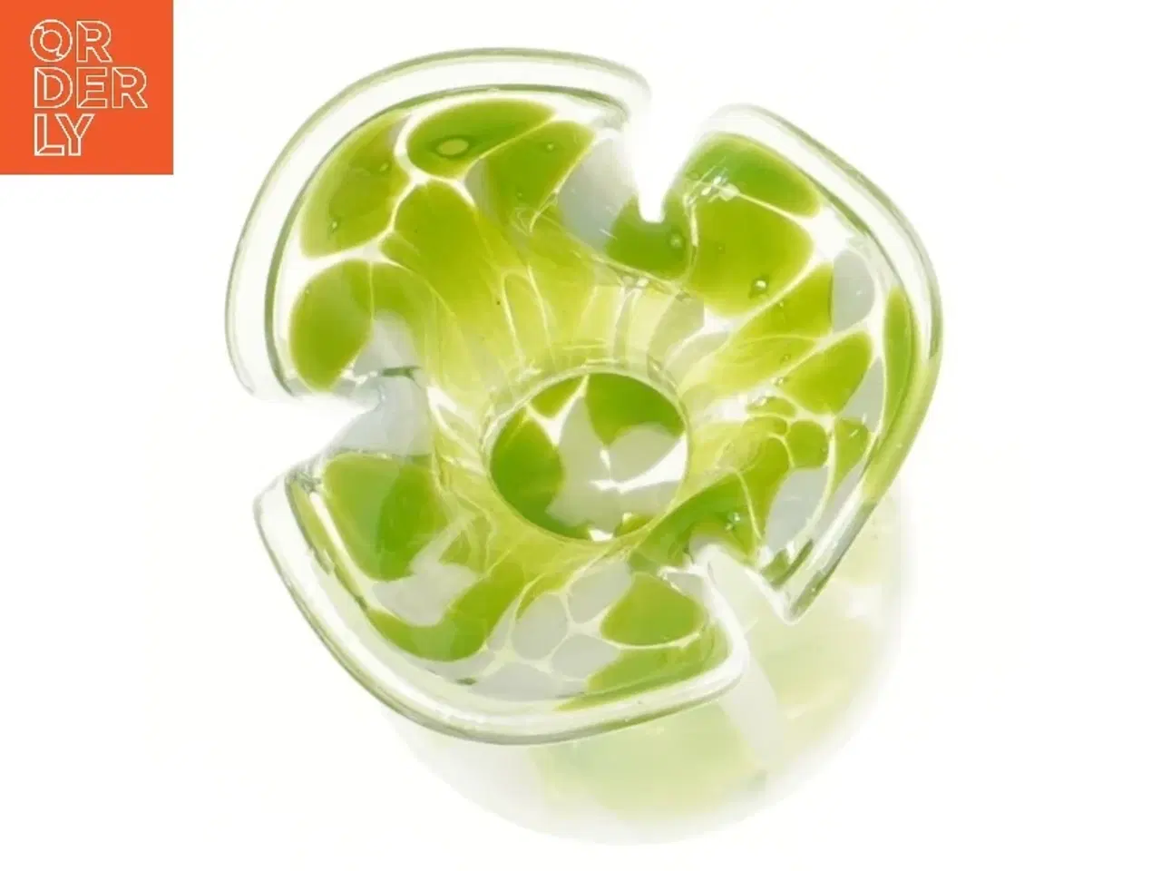 Billede 2 - Glasvase med mønster (str. 27 cm)