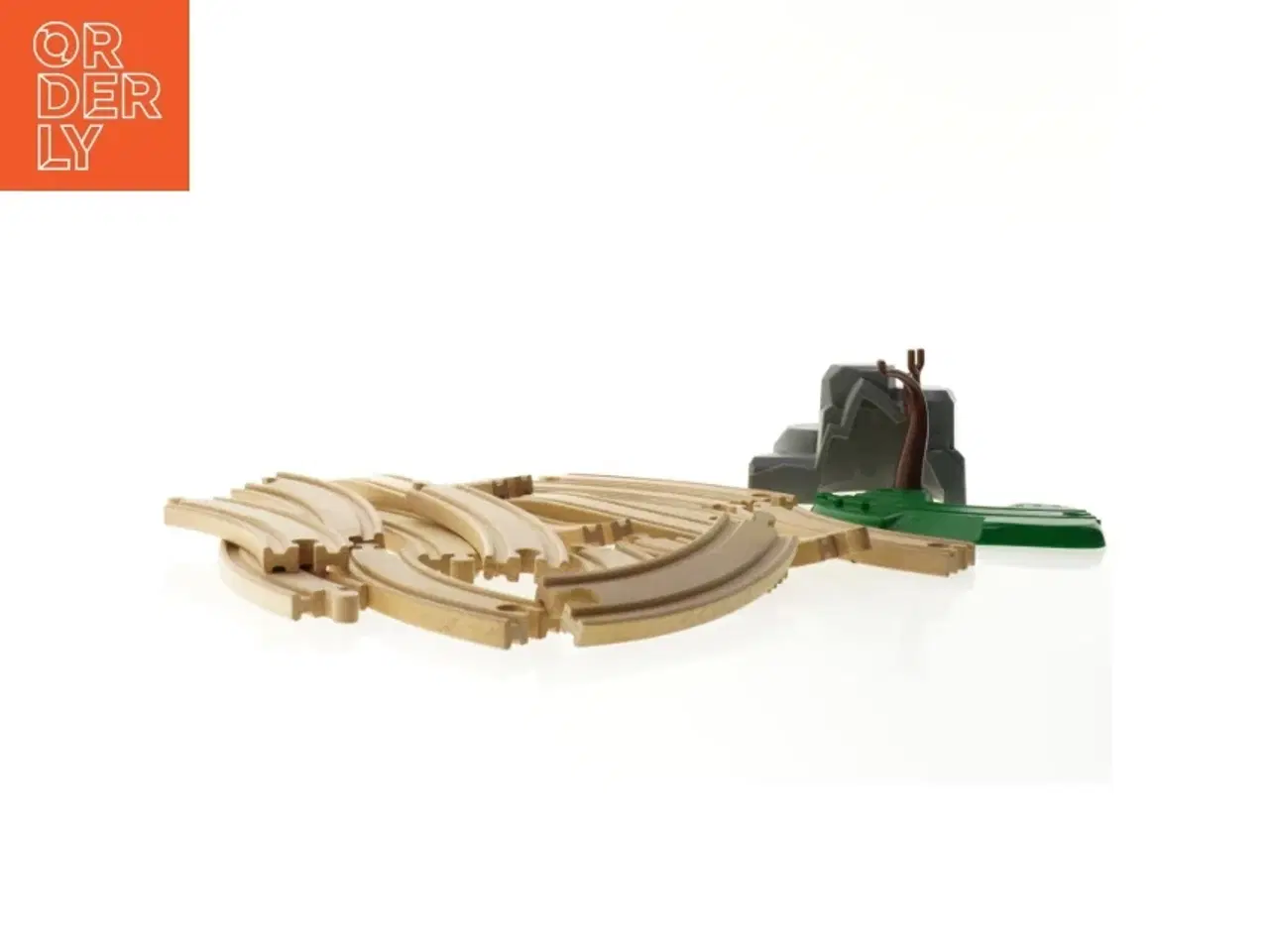 Billede 1 - BRIO træbane med tilbehør (str. Bane, 4 cm bred) fra Brio