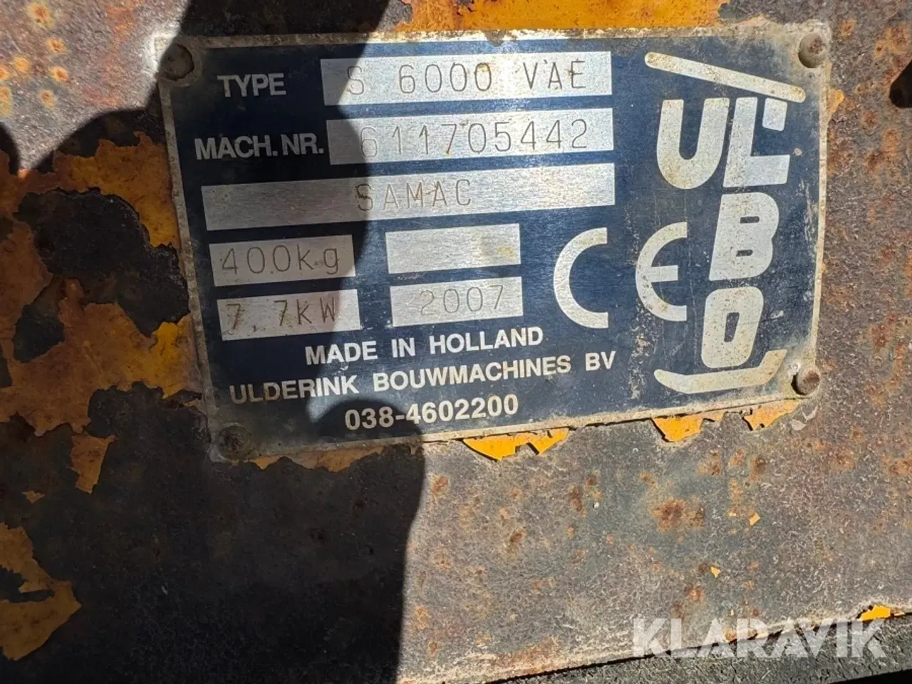 Billede 5 - Pladevibrator Samac S6000 VAE