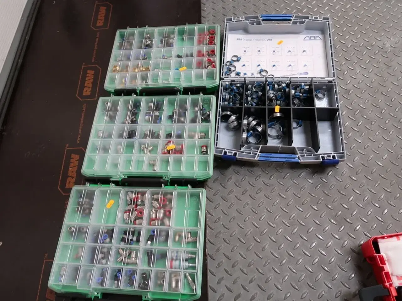 Billede 1 - 4 stk. sortimentskasser med div. Fittings