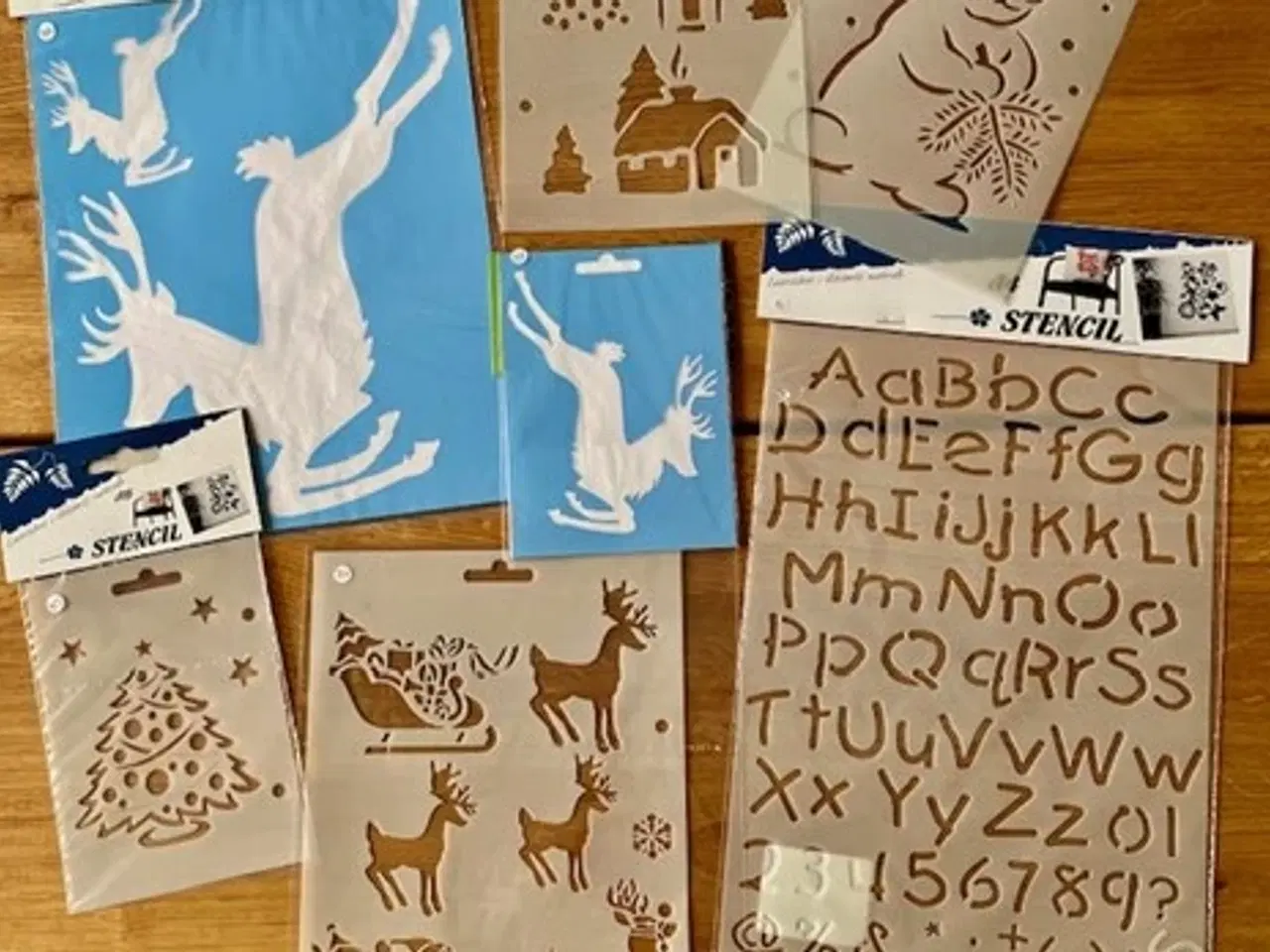 Billede 2 - Stencil sæt til feks stoftryk