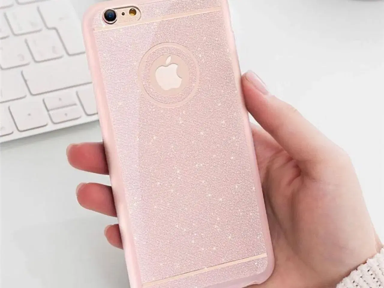 Billede 1 - Rosa glimmer cover til iPhone 5 5s SE 6 6s 6+ 6s+