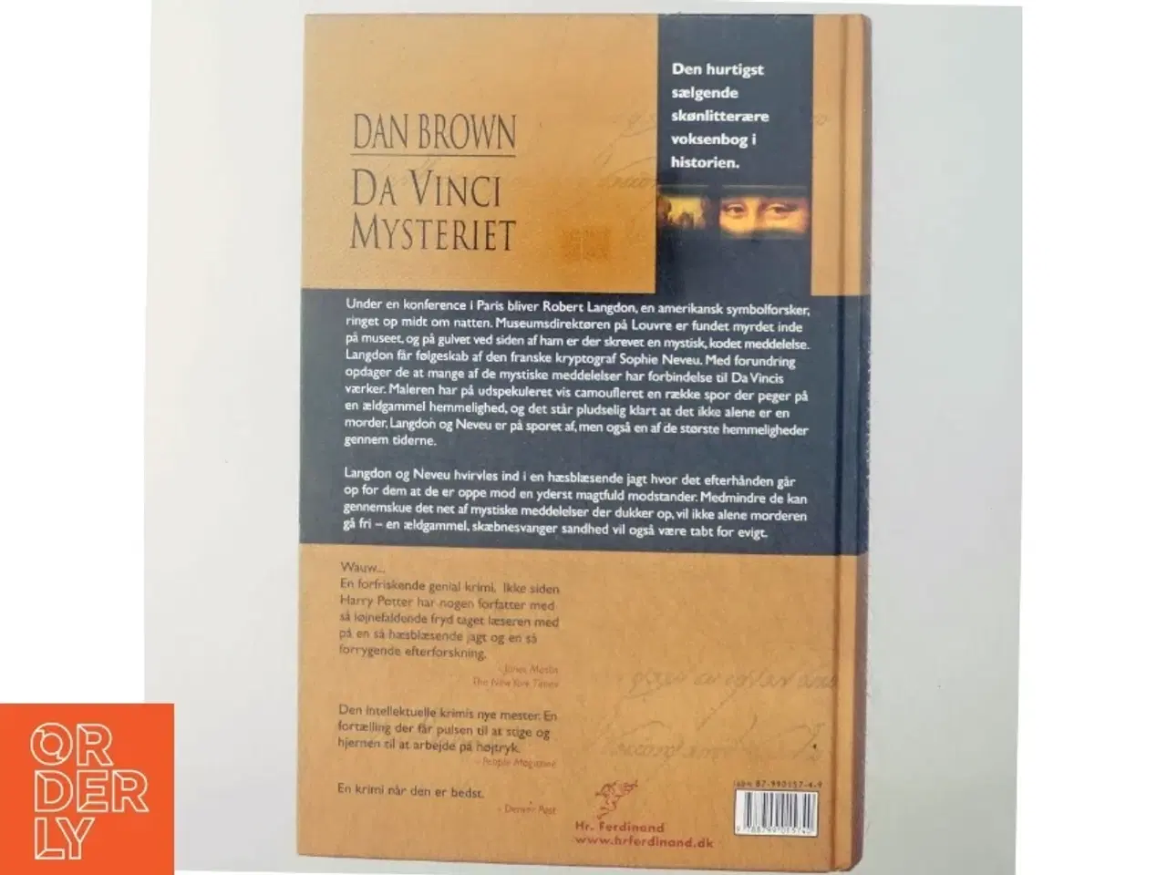Billede 3 - Da Vinci Mysteriet af Dan Brown (Bog)